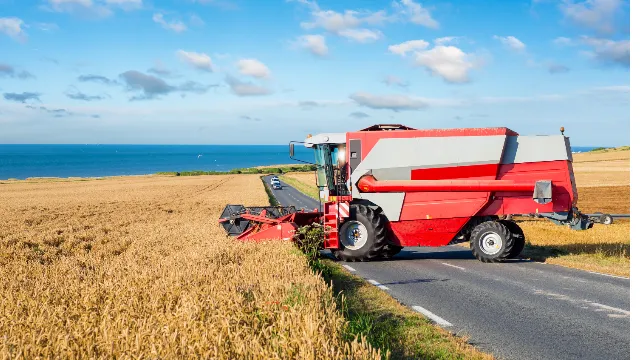 Farm Equipment On The Highway