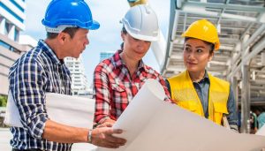 Team working on corporate safety training