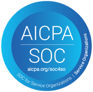 SOC II Badge Blue no background White TM