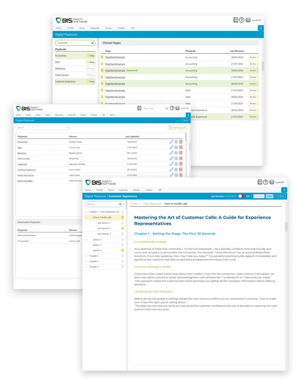 Screenshot of Digital Playbooks Software
