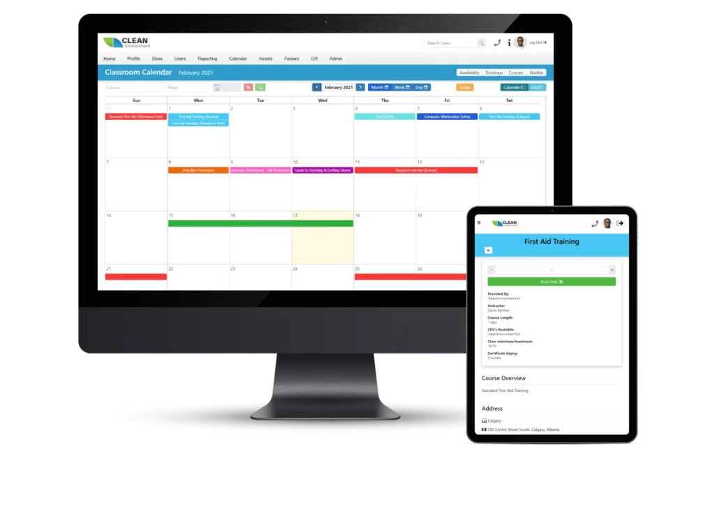 Classroom calendar Desktop tablet
