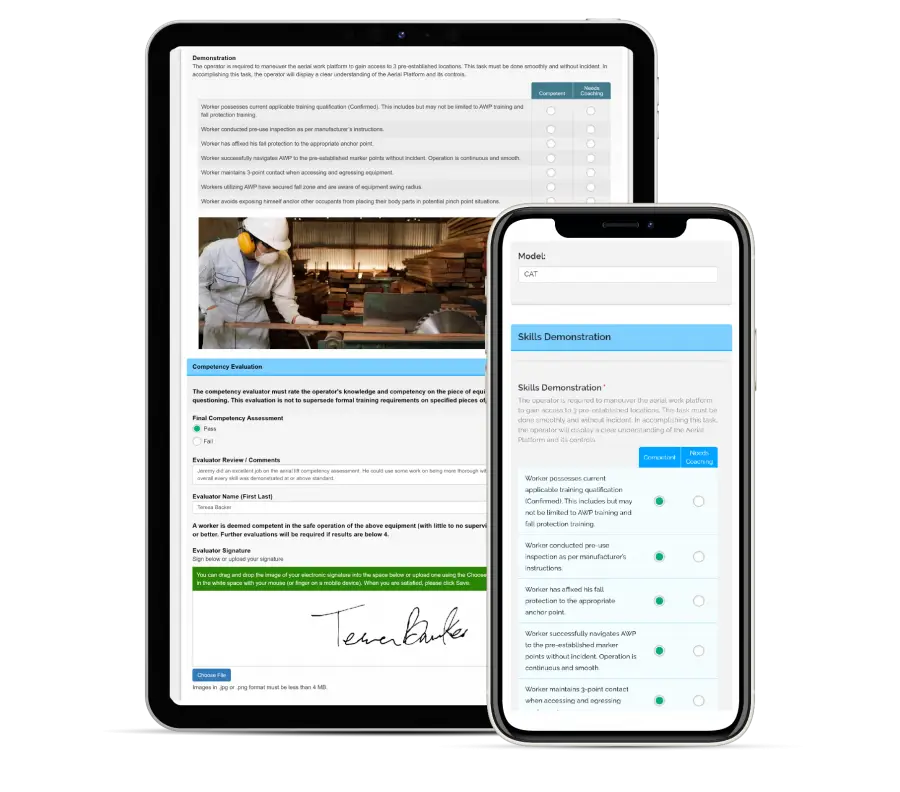 Competency Assessment on Tablet Phone